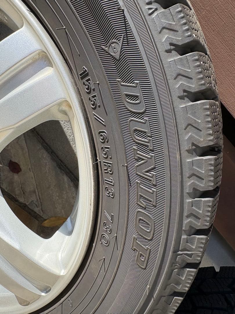 DUNLOPスタッドレスタイヤ＆ホイールセット　155/65R13