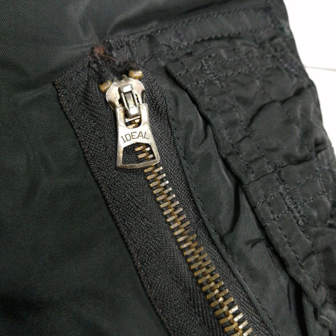 【極美品】80s USA製 アルファインダストリーズ MA-1 IDEALジップ