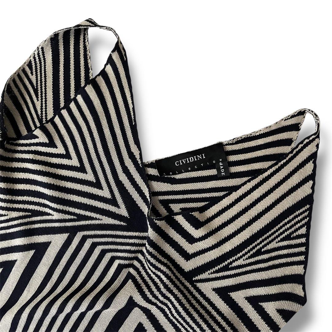 美品 CIVIDINI イタリア製 シルク100% ドッキングワンピース 42
