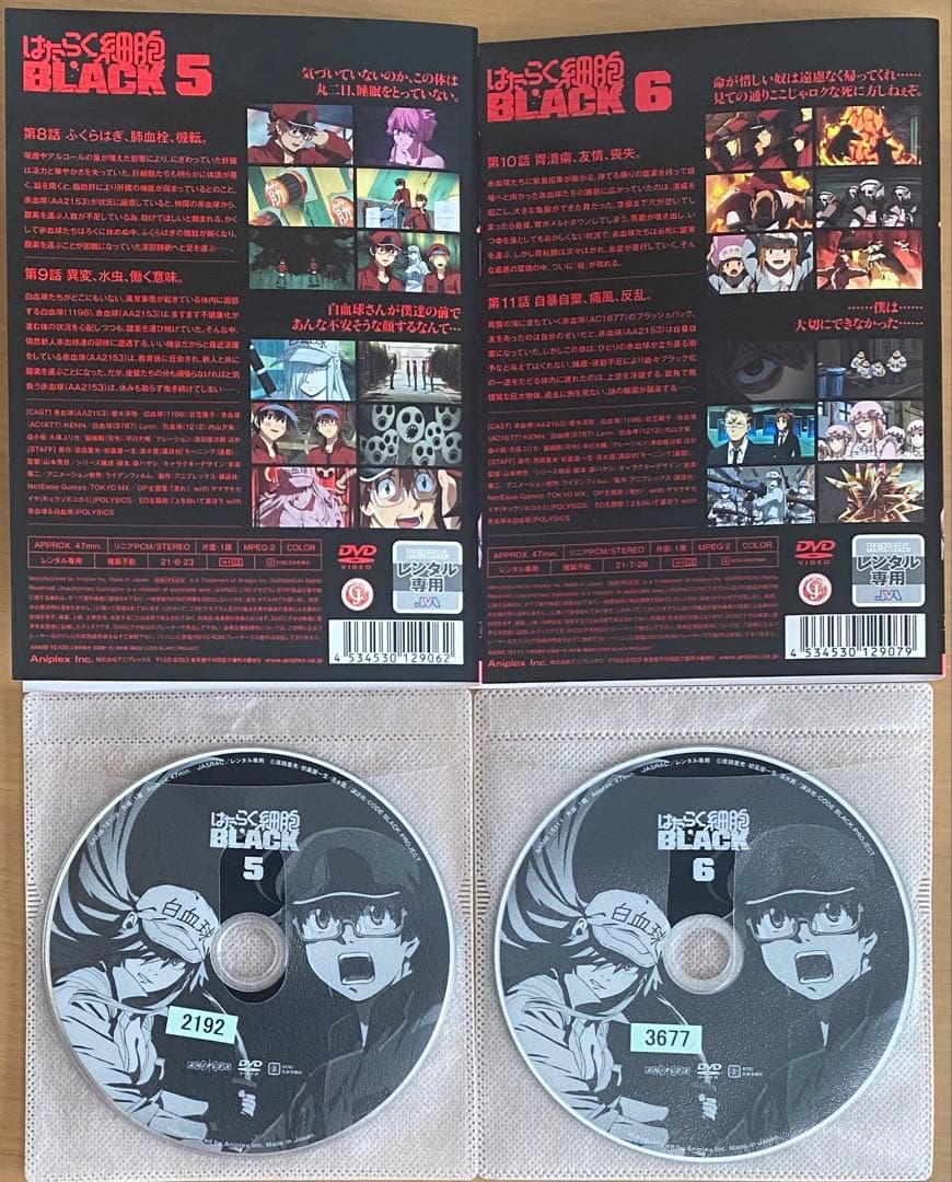 はたらく細胞 BLACK DVD全巻セット(1〜7巻)榎木淳弥　日笠陽子