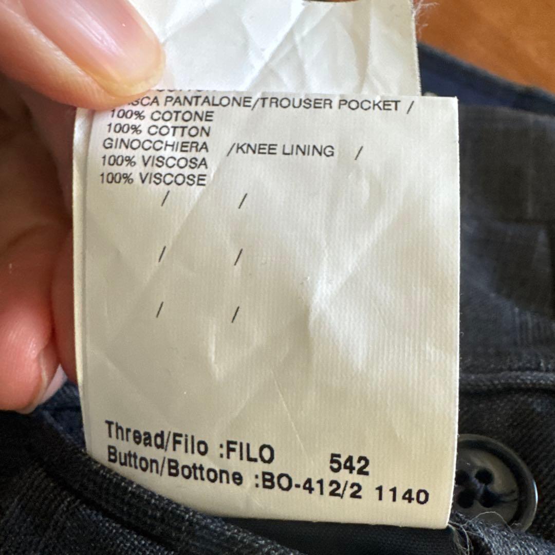 Marnist　LARDINI 44グレー チェック柄 3ピース