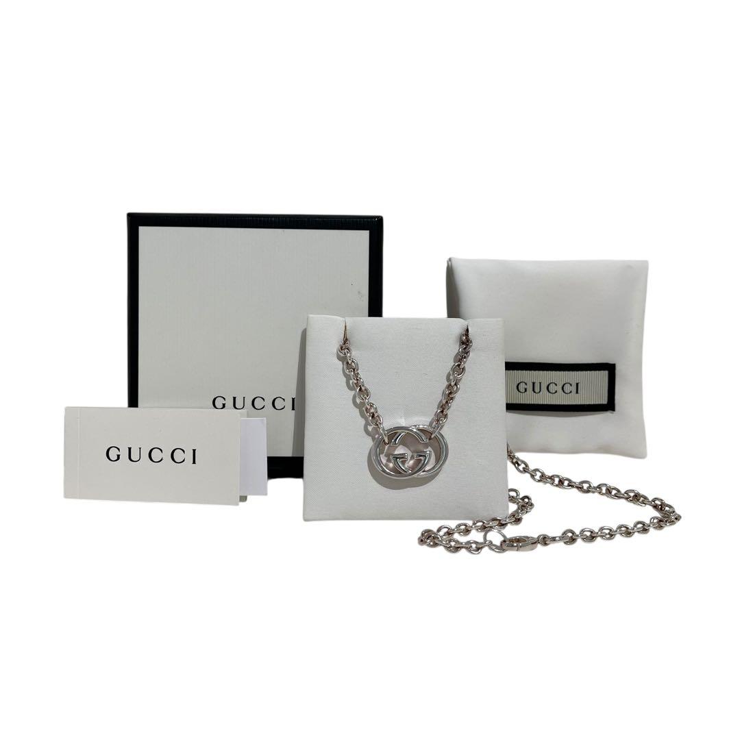 GUCCI グッチ ネックレス インターロッキングG スターリングシルバー