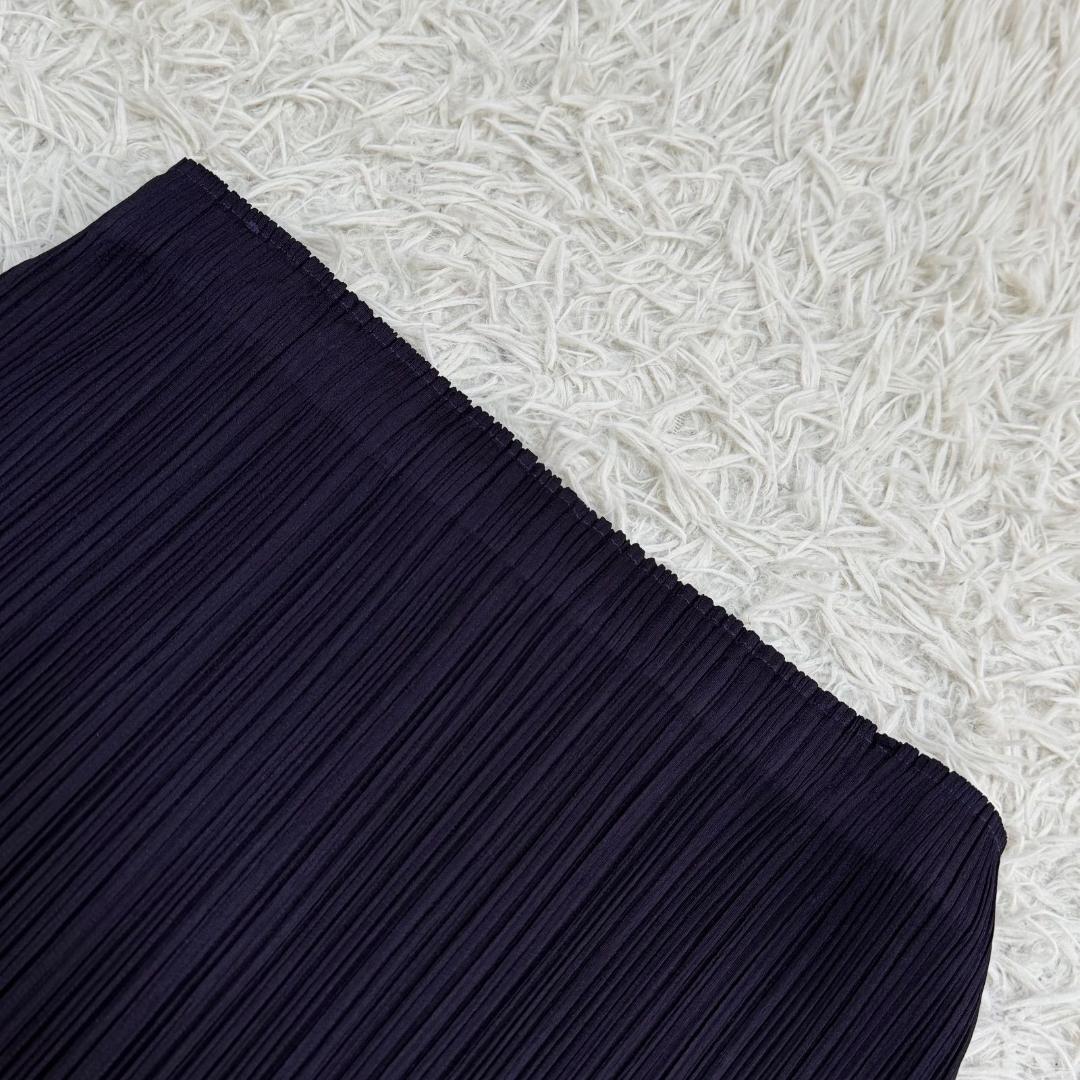 16451✨PLEATS PLEASE ロングスカート フレア パープル
