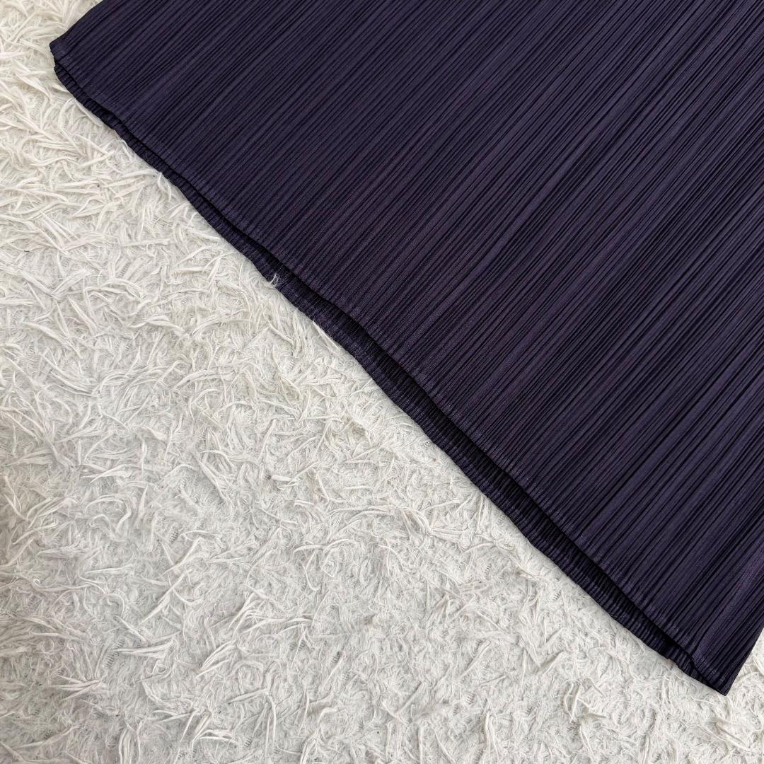 16451✨PLEATS PLEASE ロングスカート フレア パープル