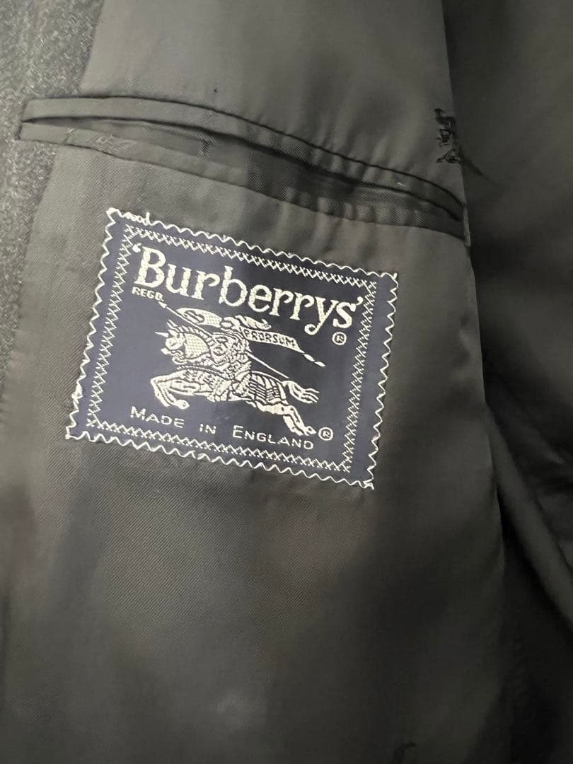 Burberrysバーバリー グレー ダブルジャケット46サイズ　Sサイズ相当