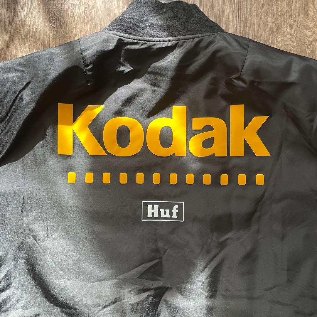 HUF × Kodak リバーシブル ボンバージャケット 黒 美品 MA-1