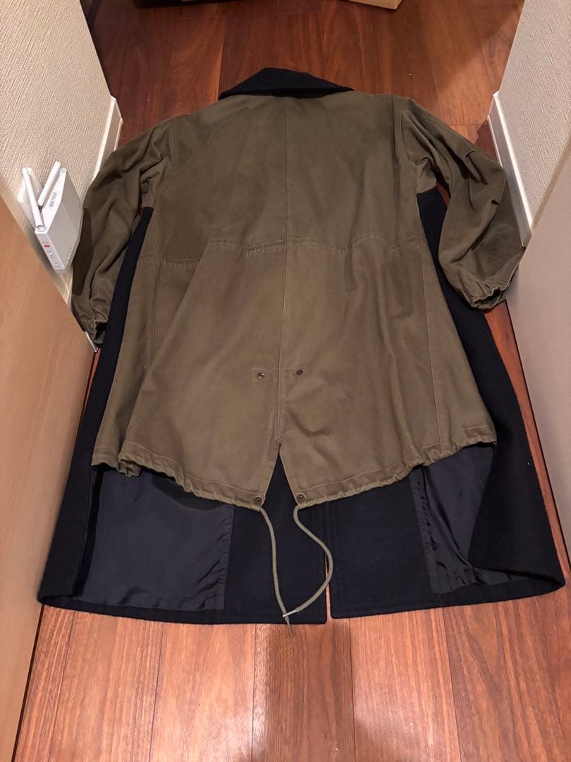 JUNYA WATANABE ロングコート XS ブラック/オリーブ