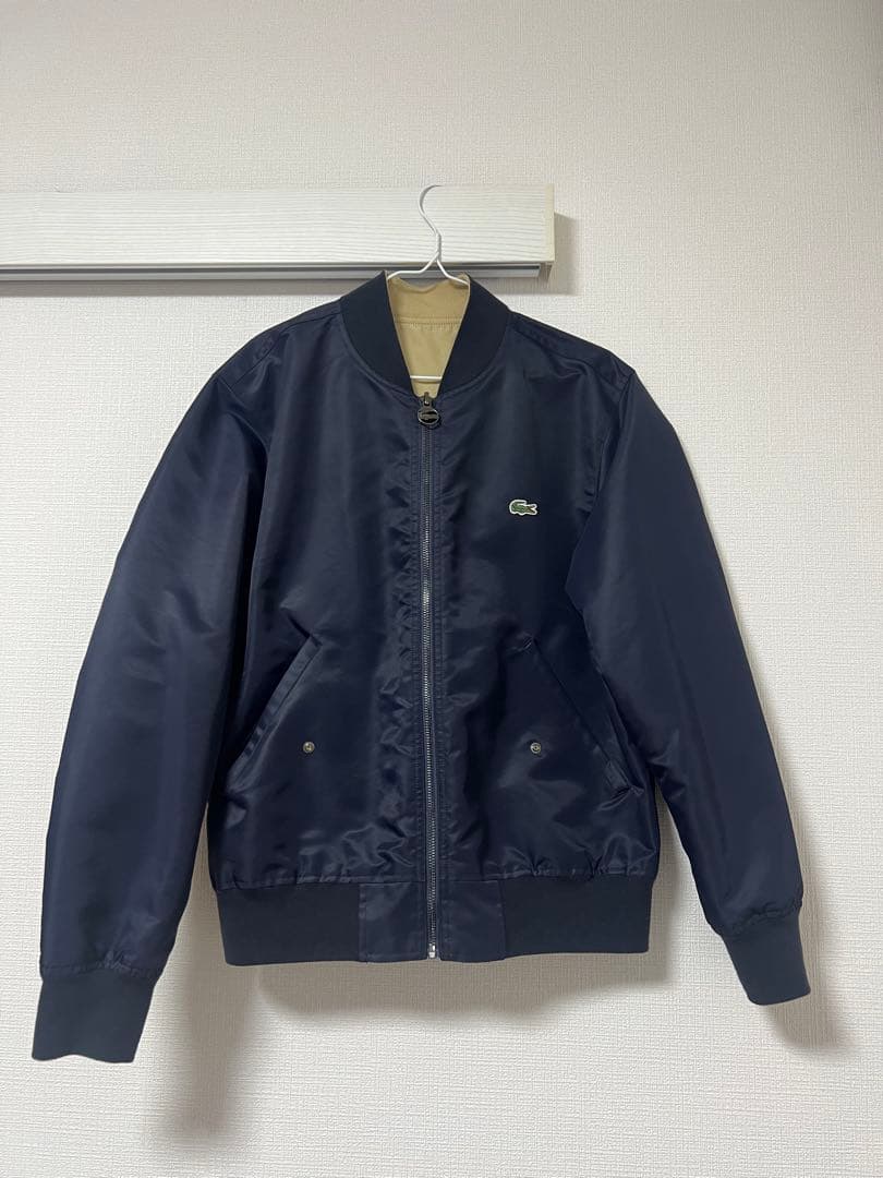ラコステ LACOSTE リバーシブルボンバージャケット ネイビー