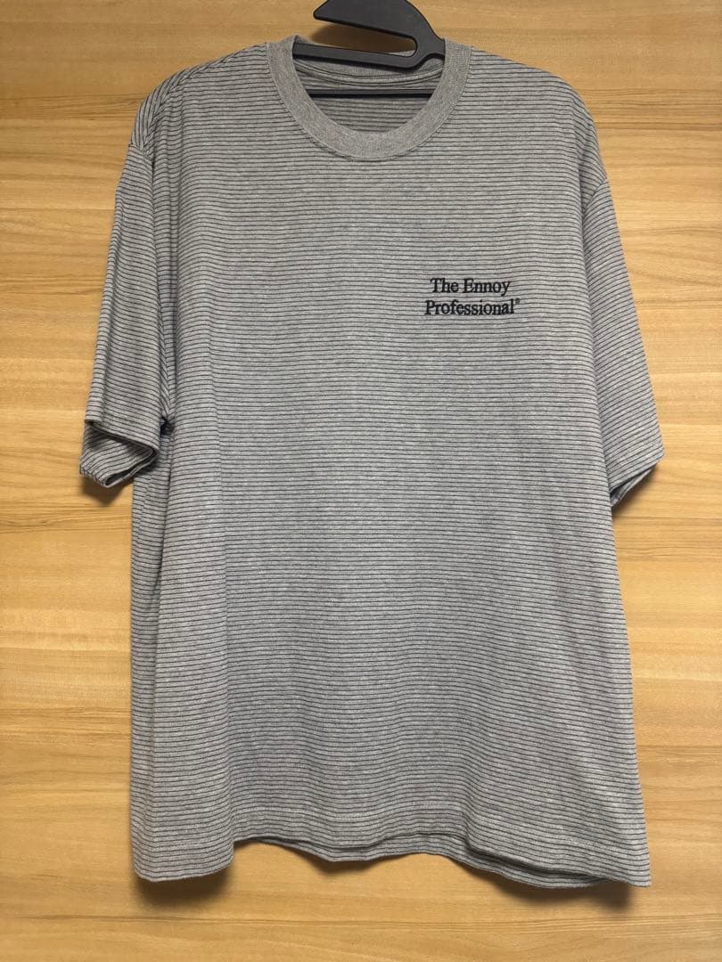 トップス ennoy S/S Border T-Shirt GRAY