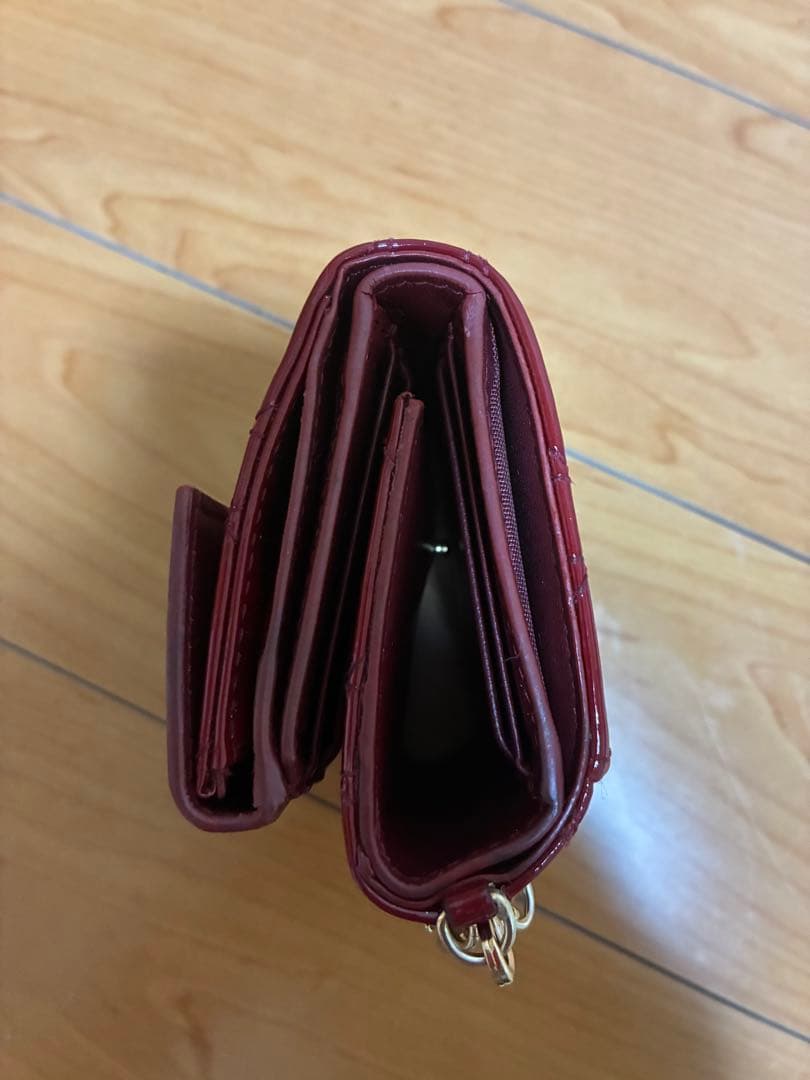 Lady Dior Lotus ウォレット　カナージュパテントカーフスキン　財布