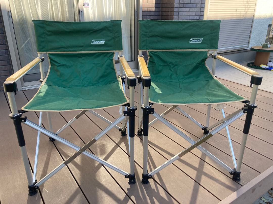 Coleman スリムキャプテンチェア 2脚セット グリーン