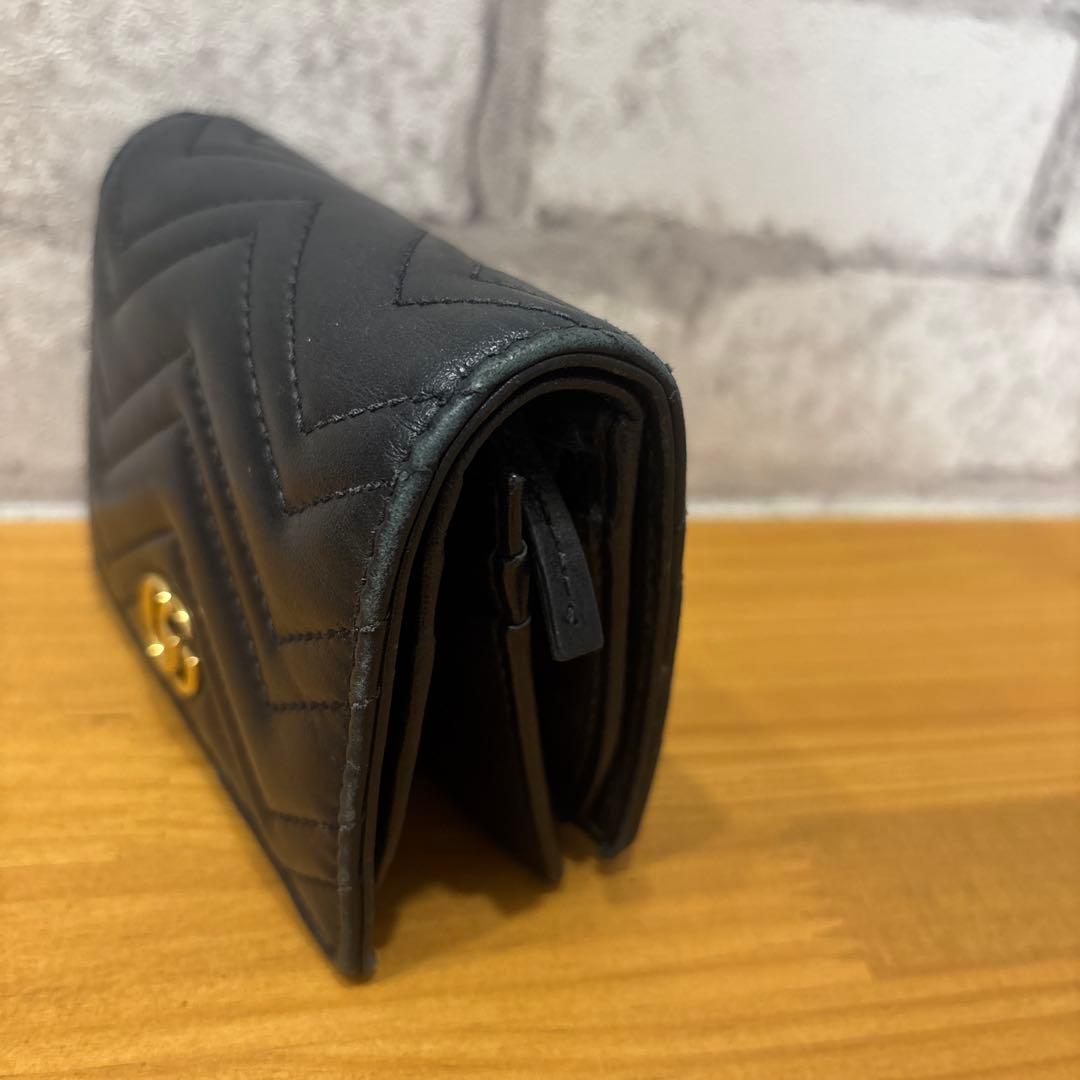 GUCCI マーモント　ブラック 二つ折り財布　ミニ財布