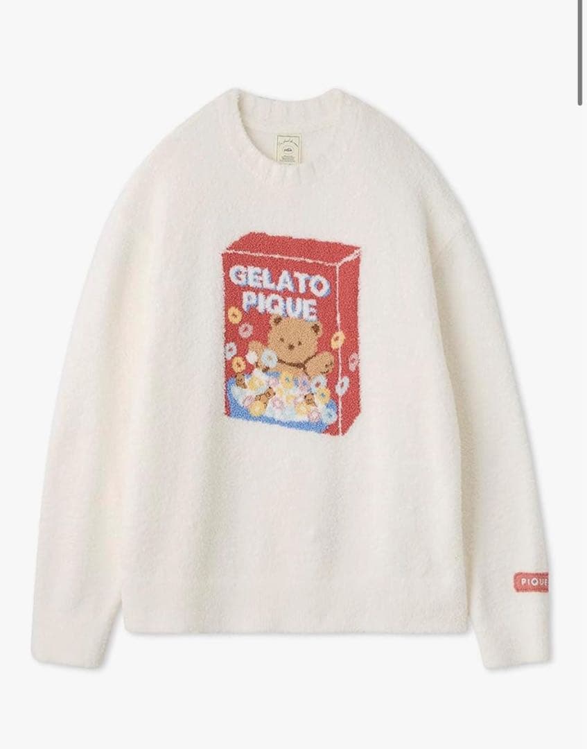 【最終値下げ】gelato pique ベビモコシリアルベアジャガードプルオー