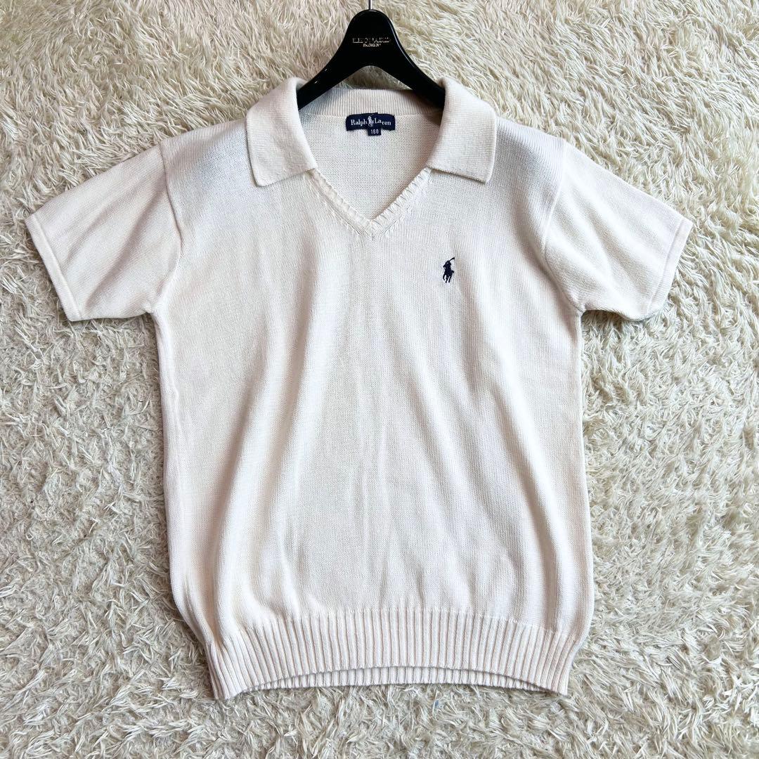 【Ralph Lauren✨️希少サマーニット】Y2K 襟付き ポニー 刺繍 M