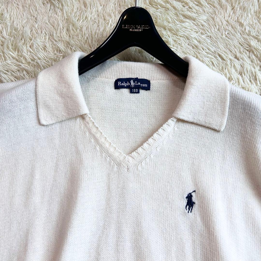 【Ralph Lauren✨️希少サマーニット】Y2K 襟付き ポニー 刺繍 M