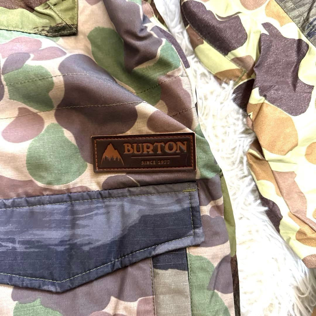 BURTON バートン　スノーボードジャケット　迷彩　カーキ　メンズS