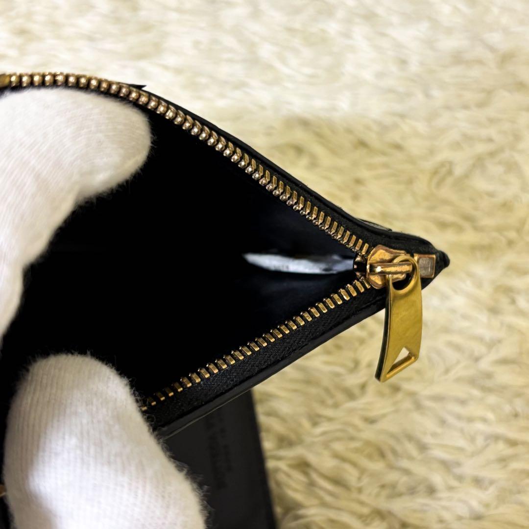 IC内蔵【美品】ボッテガヴェネタ 二つ折り財布 マキシイントレチャート ブラック