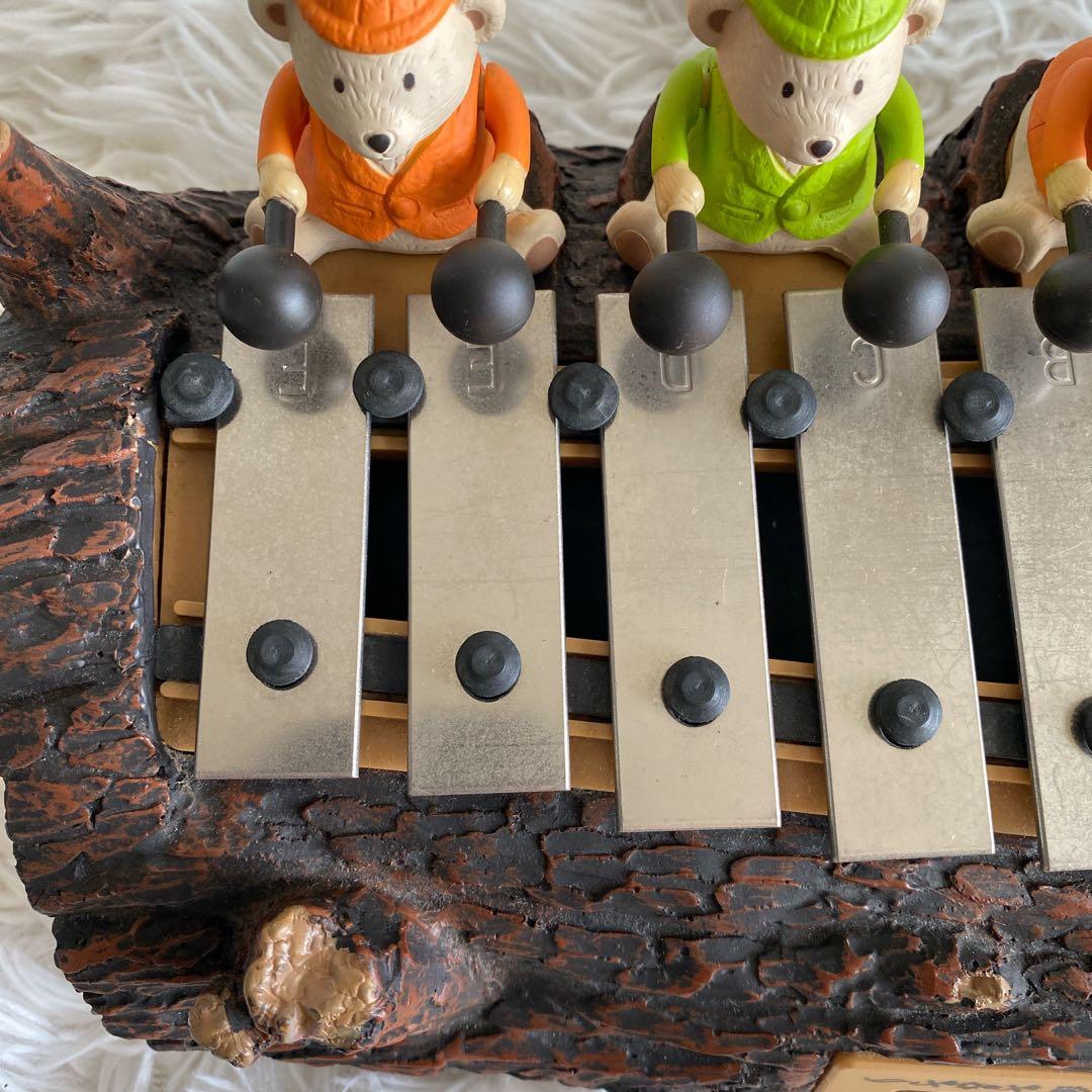 ビーアイ　こぐまの音楽隊　からくりオルゴール　シロフォン　目覚まし時計