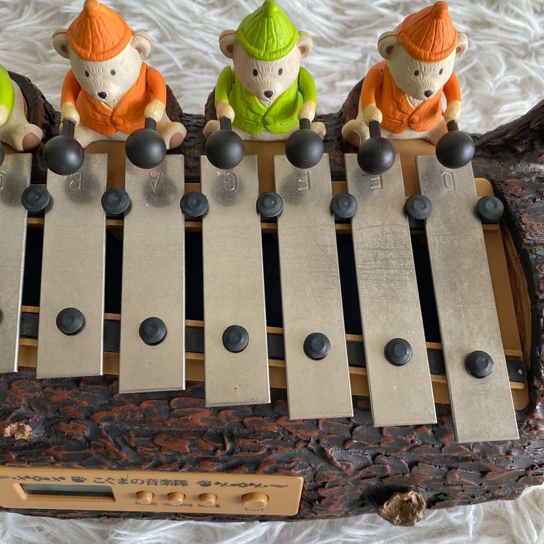 ビーアイ　こぐまの音楽隊　からくりオルゴール　シロフォン　目覚まし時計