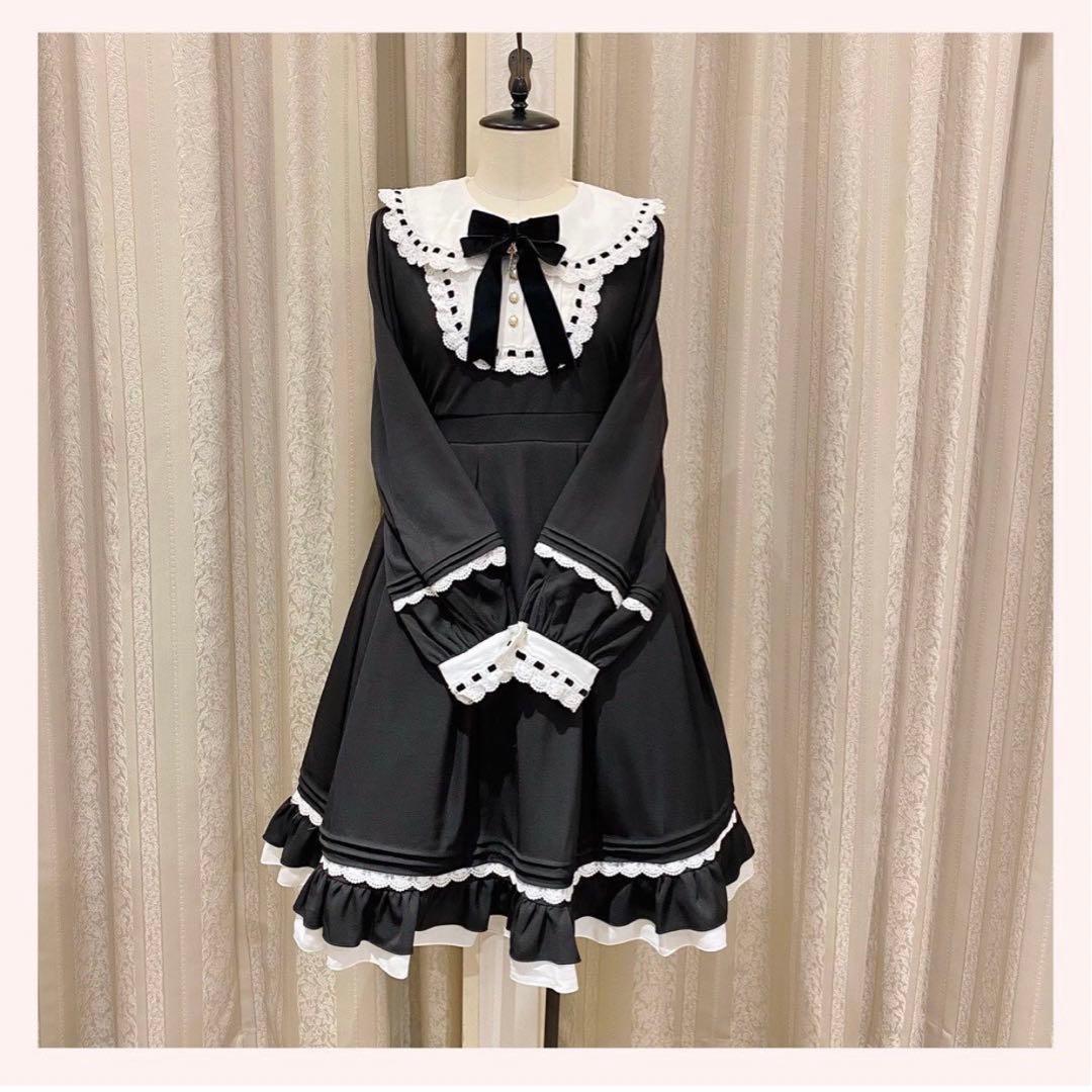 amavel マイド服　ワンピース　エプロン付き