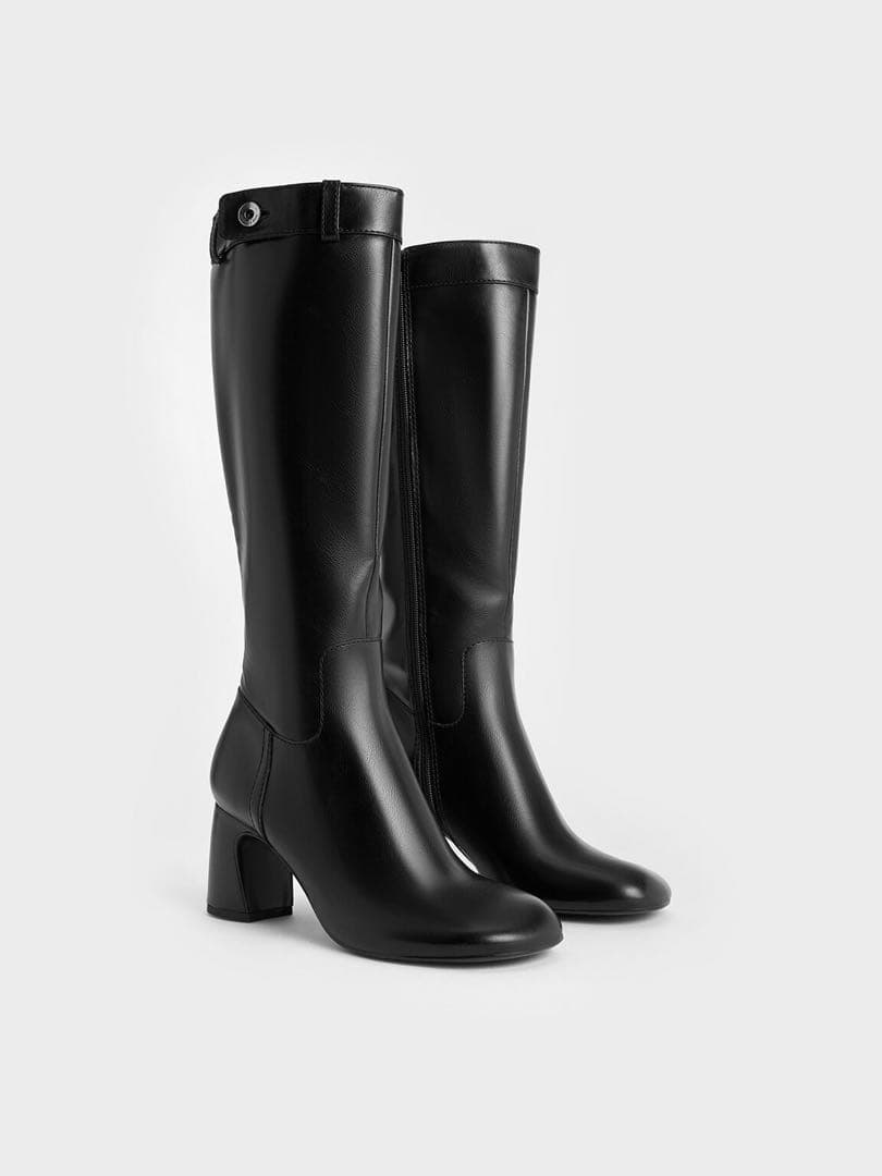 CHARLES&KEITH チャールズアンドキース　ブラックロングブーツ