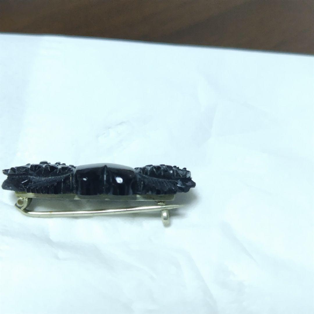専用お値下　ジェット　アンティークブローチ　antique jet　黒玉