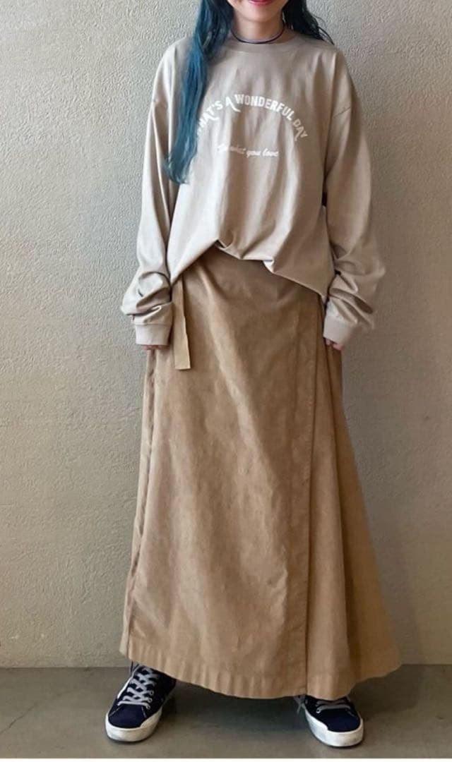 アルバム ディ ファミリアVELVET WRAP SKIRT