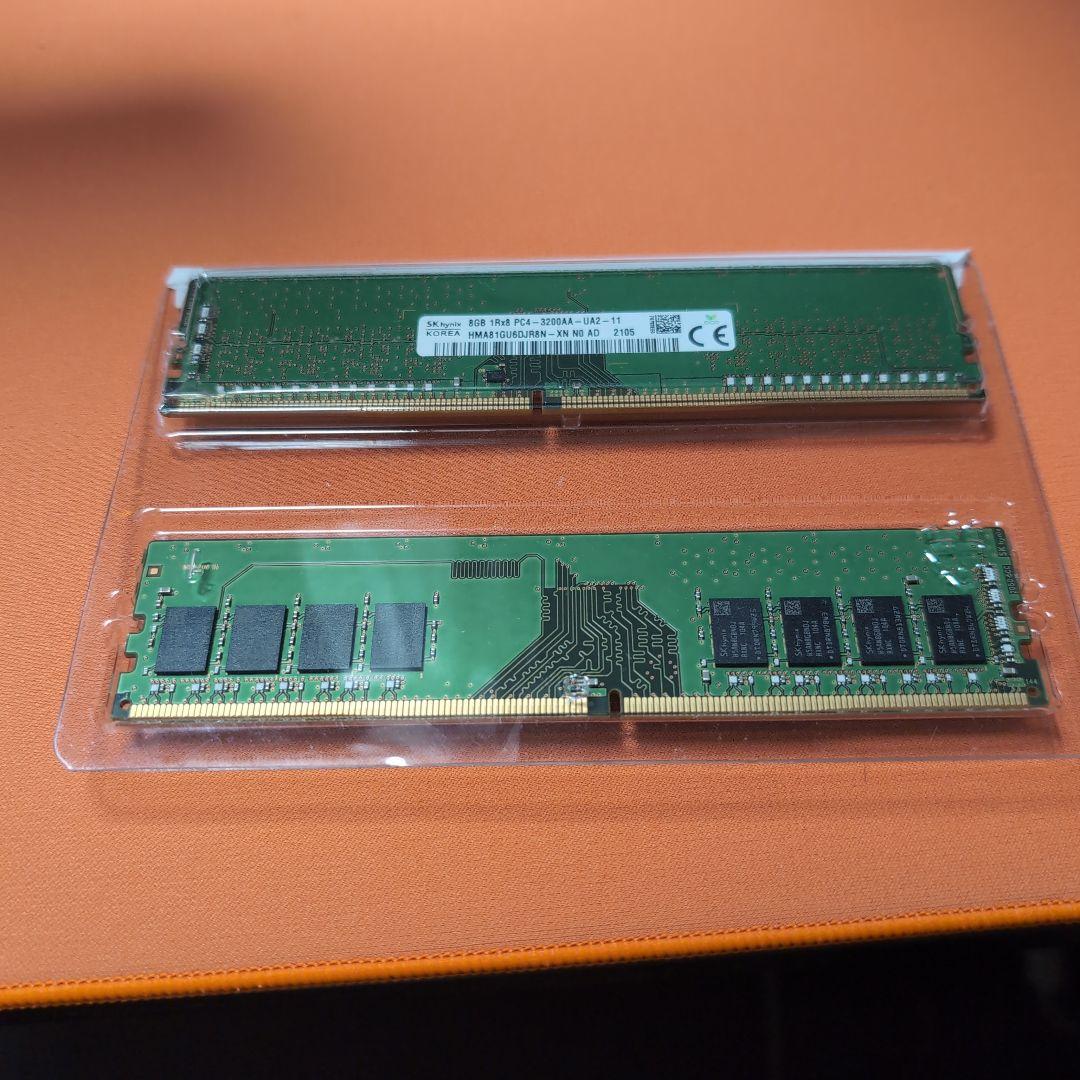SK hynix 8GB×2枚(16GB) DDR4 3200MHz メモリー