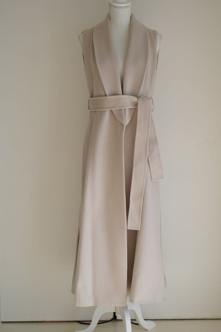 Sheller ［シェリエ］ロングジレコート ウエストベルト付き