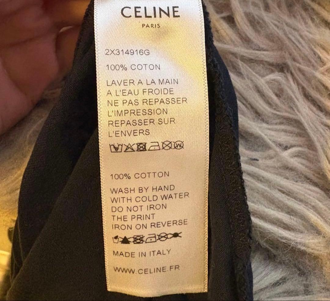 【正規品】CELINE ブラック　ロゴTシャツ