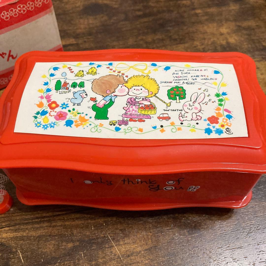 値下げ中☆昭和レトロ70s ハッピー亜土ちゃん☆エンゼルオルゴール☆新品→未使用