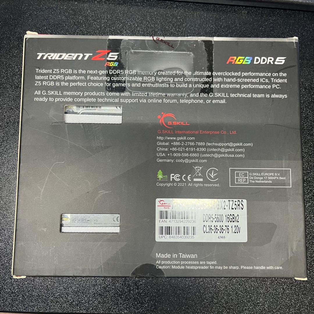 d*t様 G.Skill TridentZ5 RGB DDR5-5600 16G