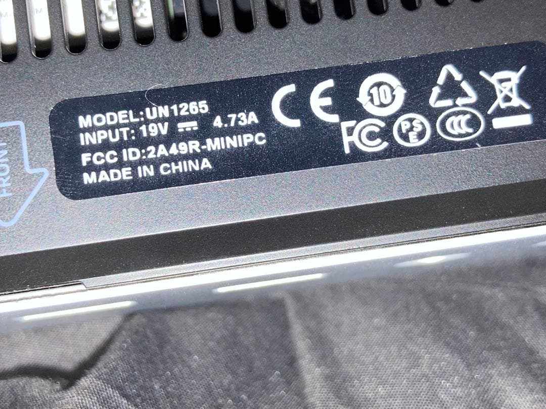 MINIS FORUM UN1265 ミニPC 本体