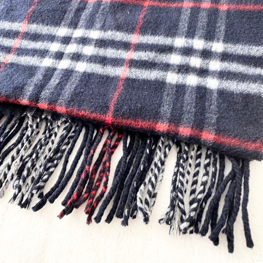 極美品★BURBERRY バーバリー マフラー ノバチェック カシミヤ100%