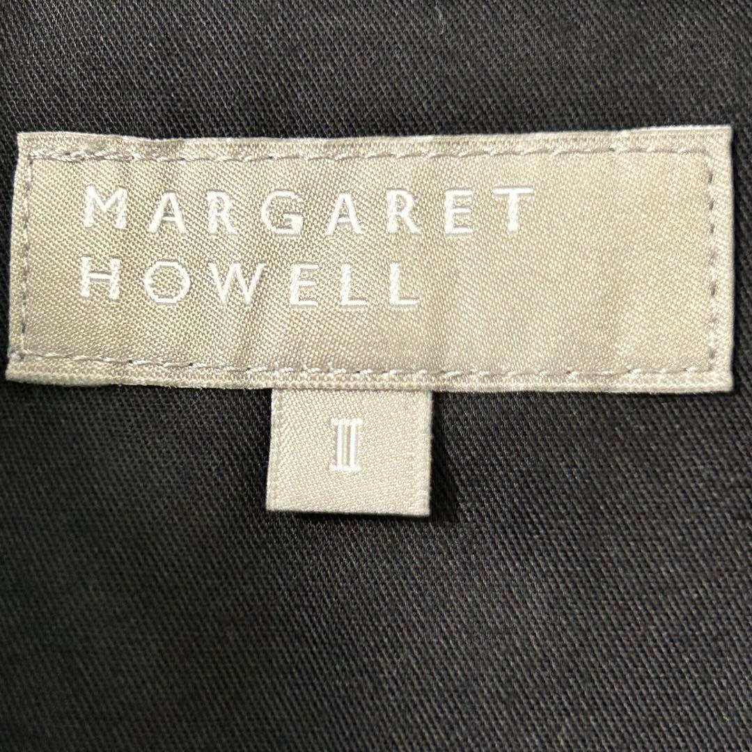 【MARGARET HOWELL】ウールプリーツスカート 黒 size2 M相当