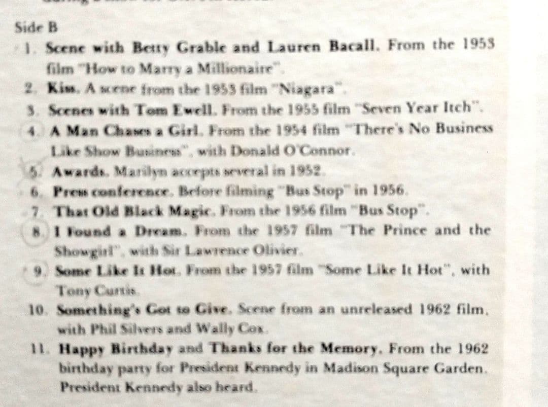 洋楽 Marilyn Monroe Rare Recordings 1948-1962