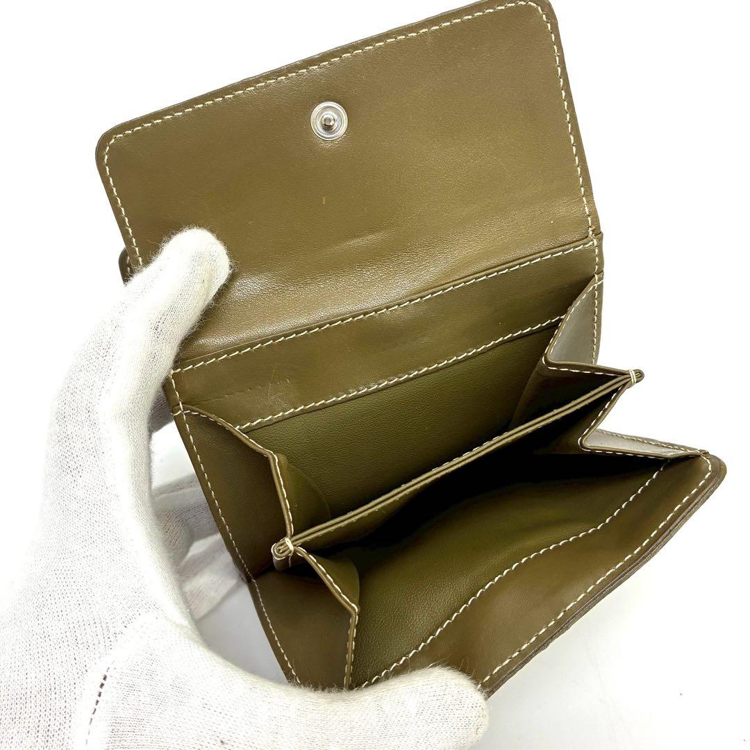 セリーヌ 三つ折り財布 Cマカダム ブラゾン トリオンフ キャンバス レザー