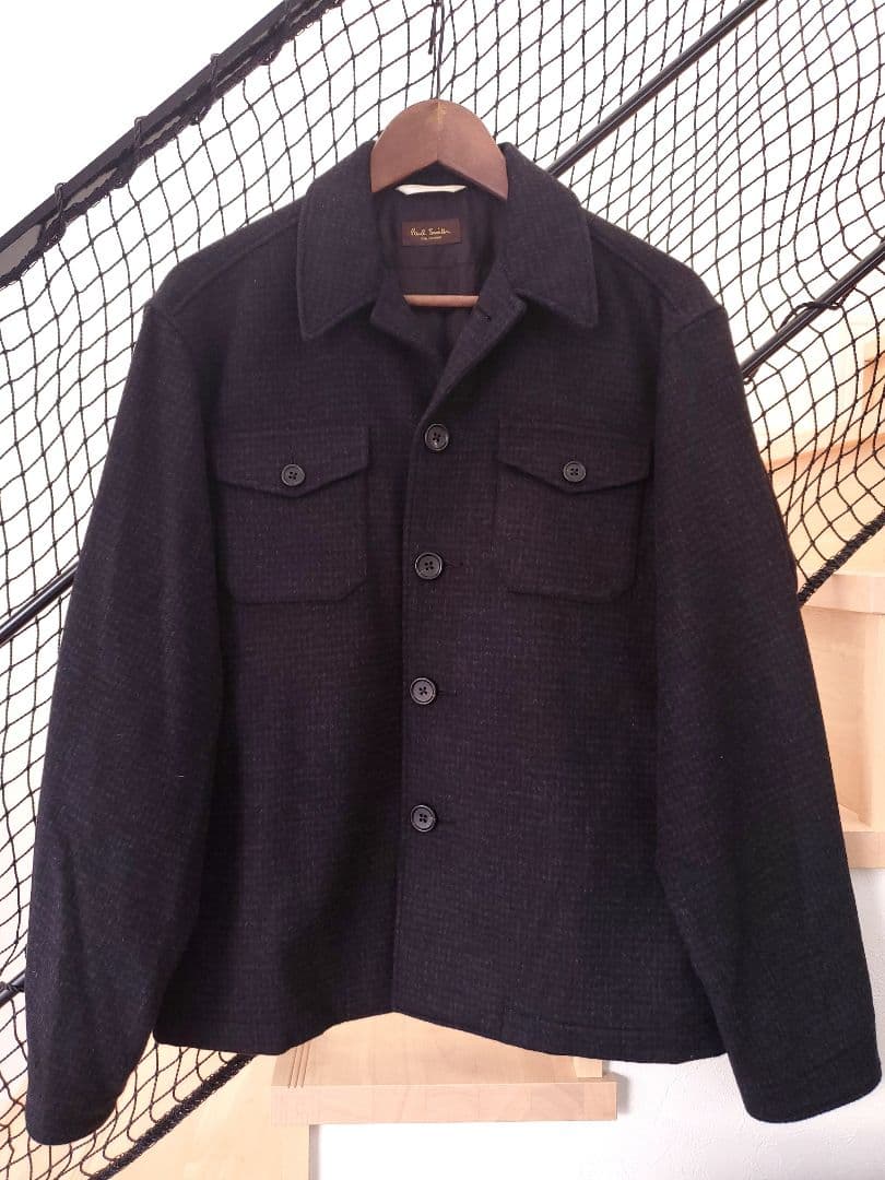 【極美品】 Paul Smith カシミヤ ブルゾン 花柄 ウール 日本製