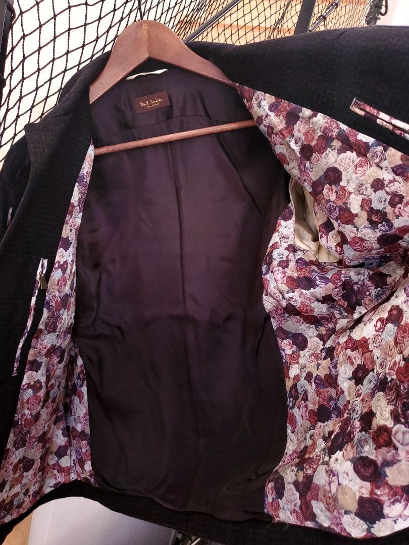 【極美品】 Paul Smith カシミヤ ブルゾン 花柄 ウール 日本製