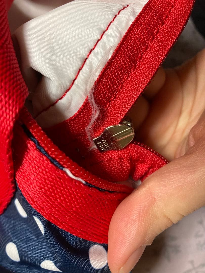 TTTさま専用　LeSportsac ドット柄 ボストンバッグ ネイビー レッド