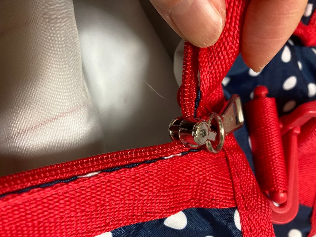TTTさま専用　LeSportsac ドット柄 ボストンバッグ ネイビー レッド