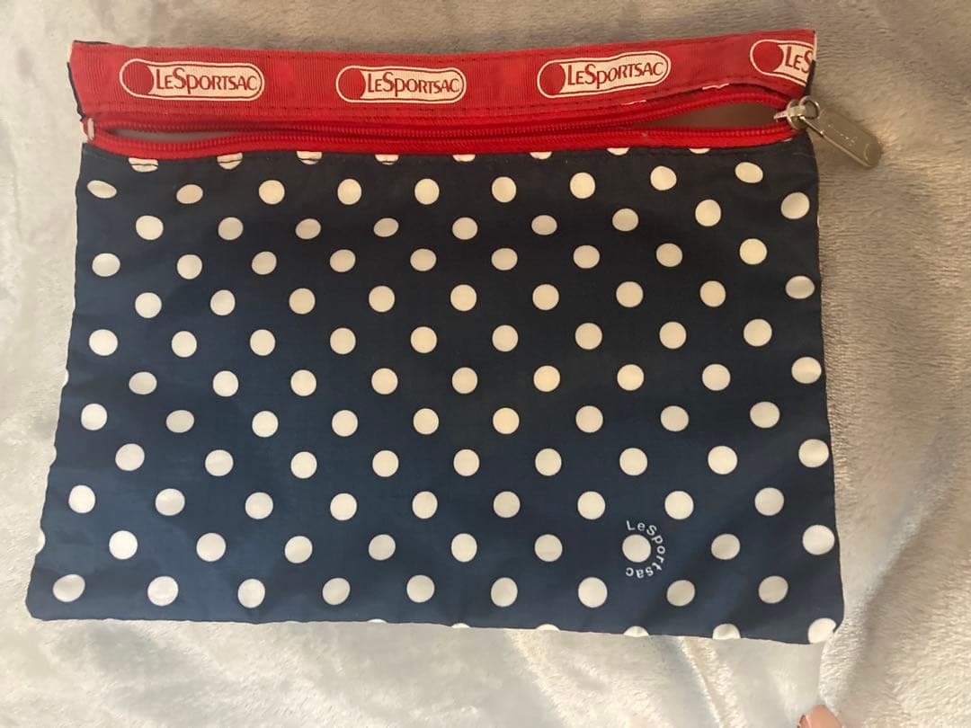 TTTさま専用　LeSportsac ドット柄 ボストンバッグ ネイビー レッド