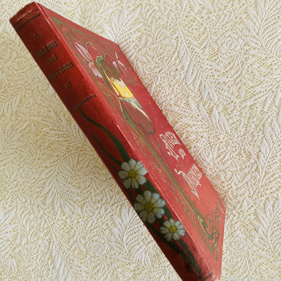 1904年刊行　ドイツの美しいアンティークブック　詩選集　優美な挿絵　洋書・古書