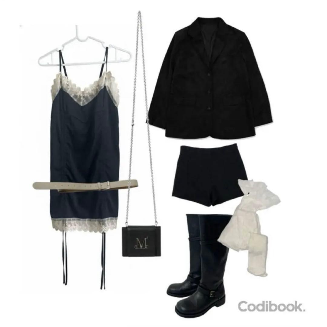 【最終値下げ】PELLICULE satin gather mini op 黒