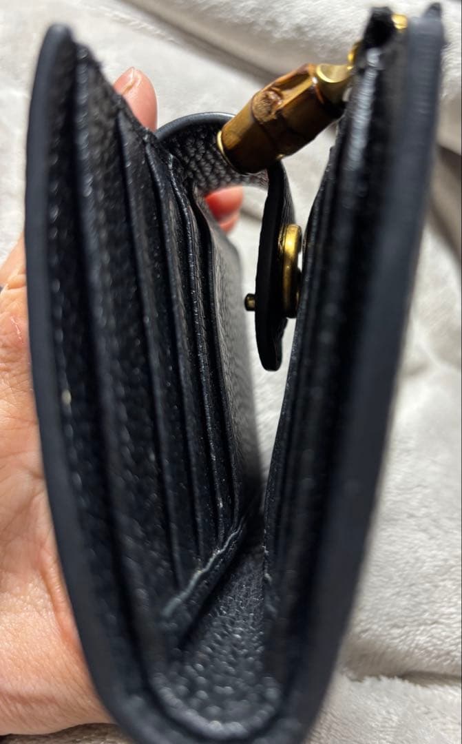 GUCCI バンブー付き ダブルG ミディアム ウォレット