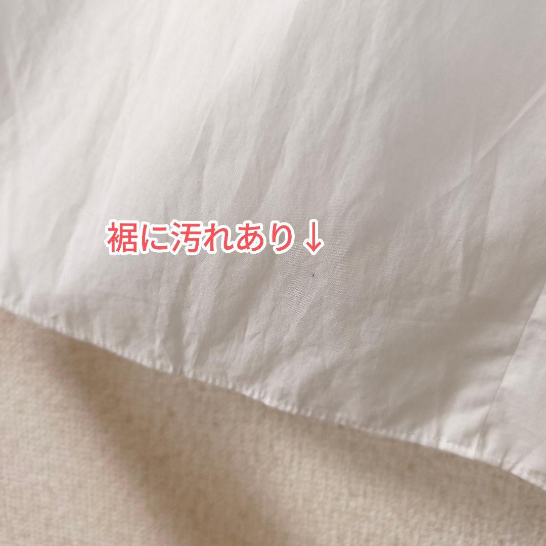 25SS現行品・サイズ36　Nobleタックボリュームコットンスカート　ホワイト