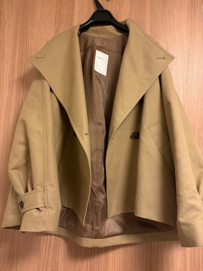 NOBLE コットンダブルクロススタンドショートコート