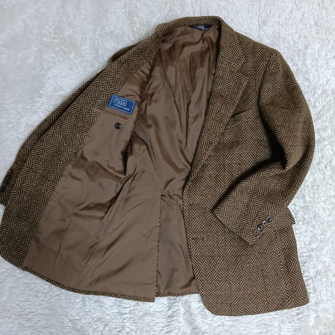 ひげめがね　ポロラルフローレン　90's　ヘリンボーン　ジャケット