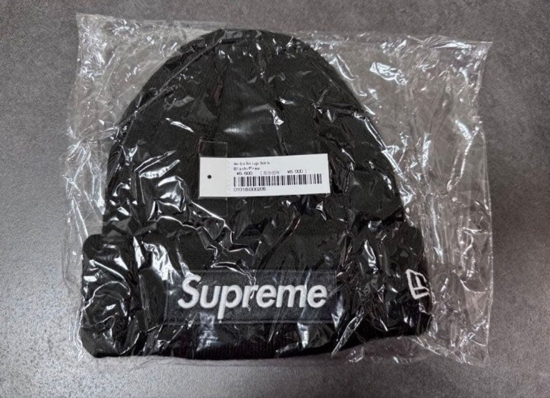 Supreme NEW ERA シュプリームBOXロゴ　ビーニー　ブラック美品