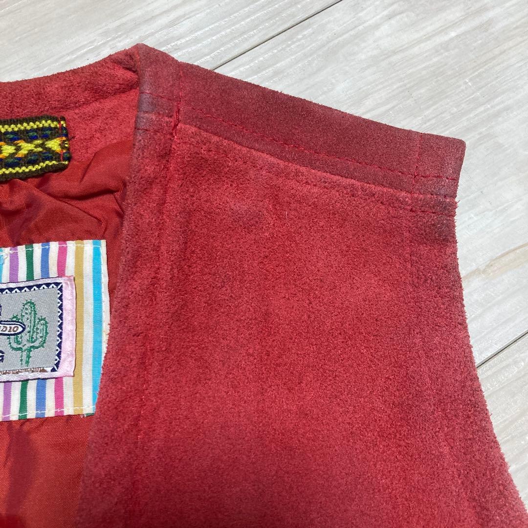 チマヨベスト スウェード　刺繍入り　アメカジ